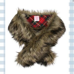 Elizabeth Wilson Faux Fur Scarf - Brown